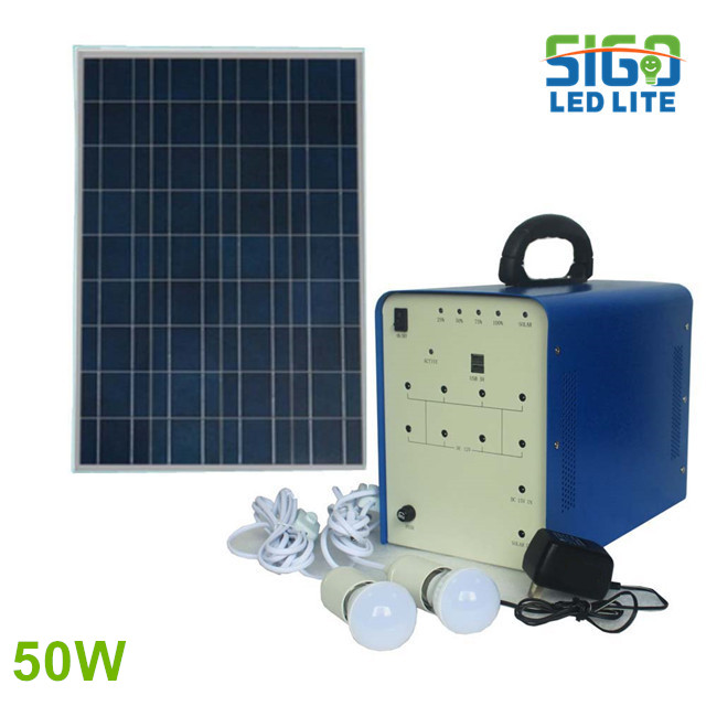 Sistema de luz solar para el hogar 50W.
